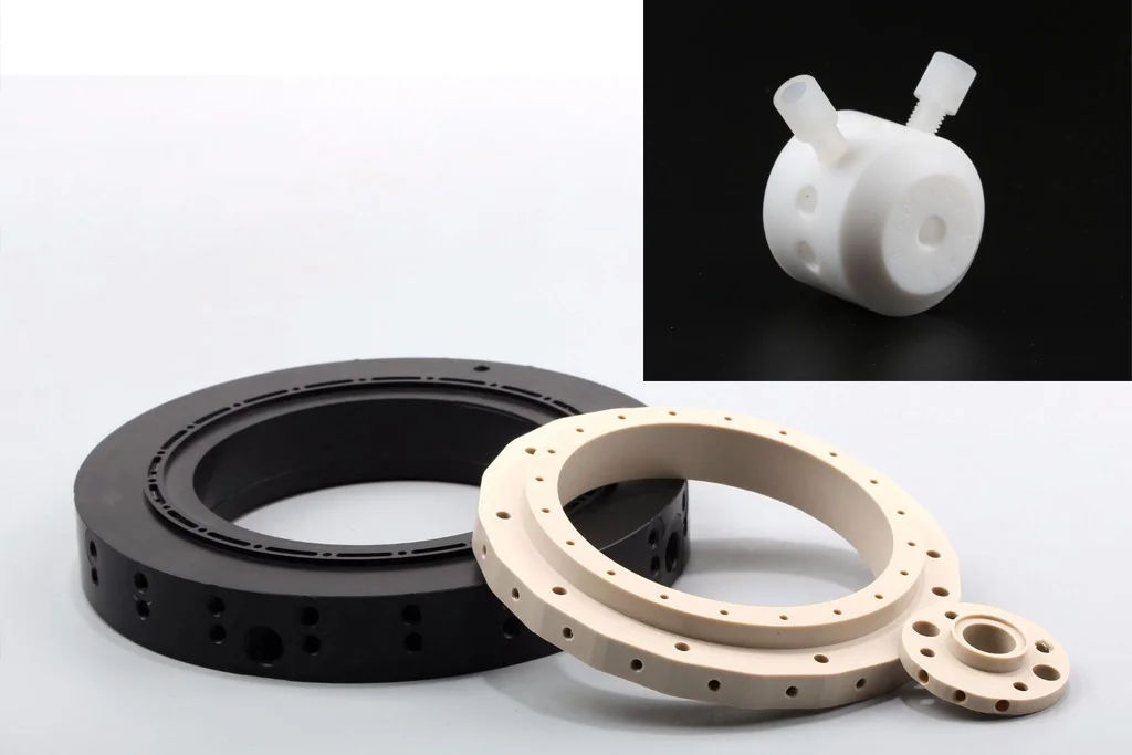 PEEK PTFE POM engineering plastic comparison for CNC machining material selection guide