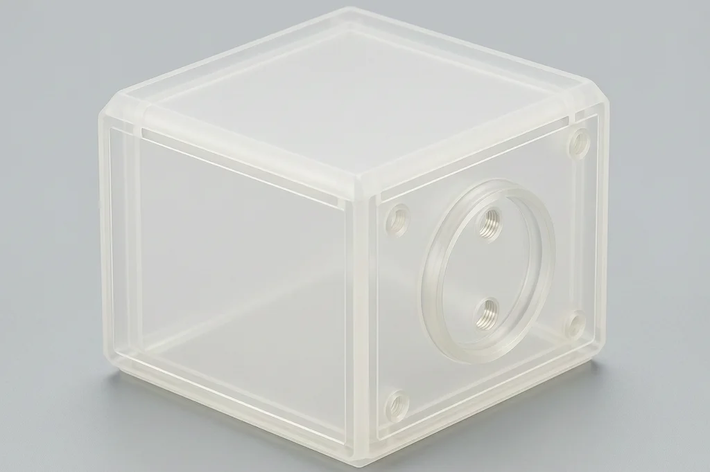 CNC machined translucent polycarbonate PC medical device housing