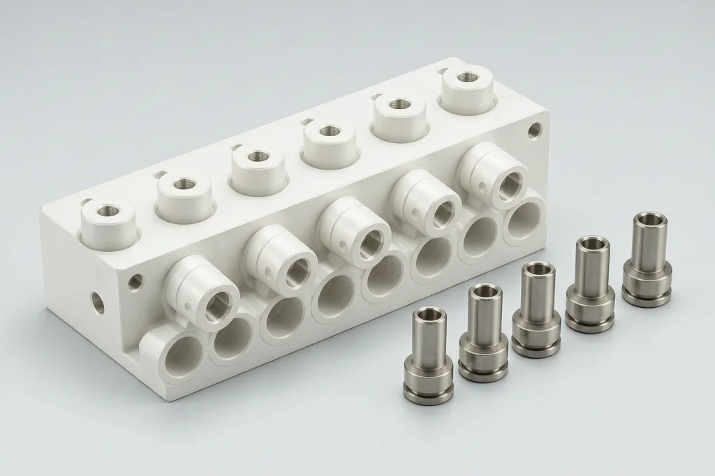 CNC machined PVDF precision components