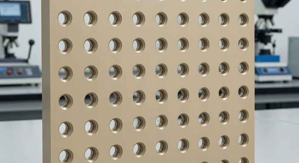 Precision drilled holes in PPS plate